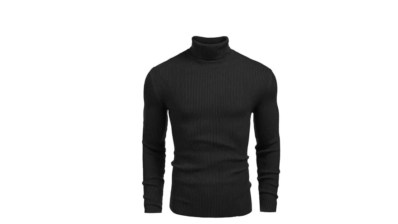 DENIMHOLIC Men's Cotton Turtle Neck Sweater