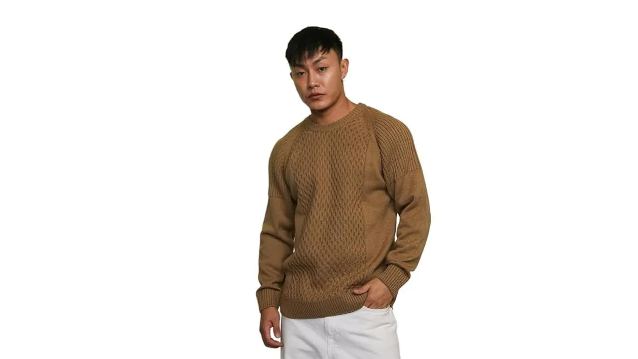 Campus Sutra Men's Polyester Sweater 