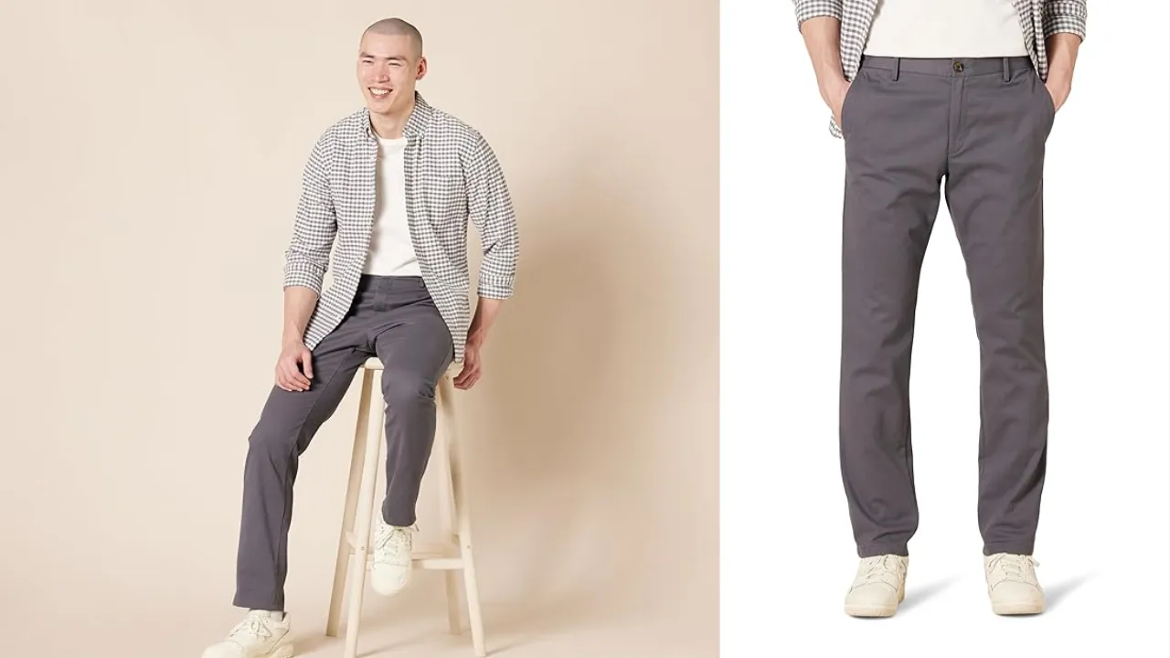 Amazon Essentials Men's Slim-Fit Wrinkle-Resistant Flat-Front Chino Pant