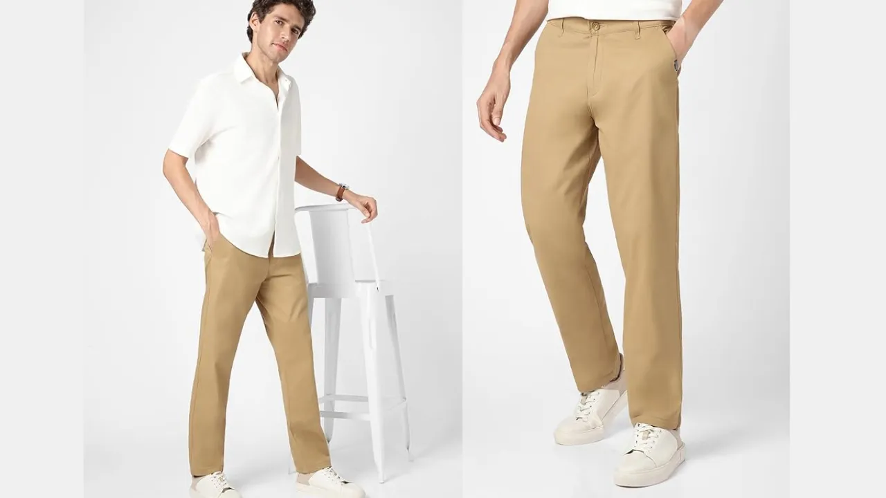 Urbano Fashion Men's Cotton Regular Fit Casual Chinos