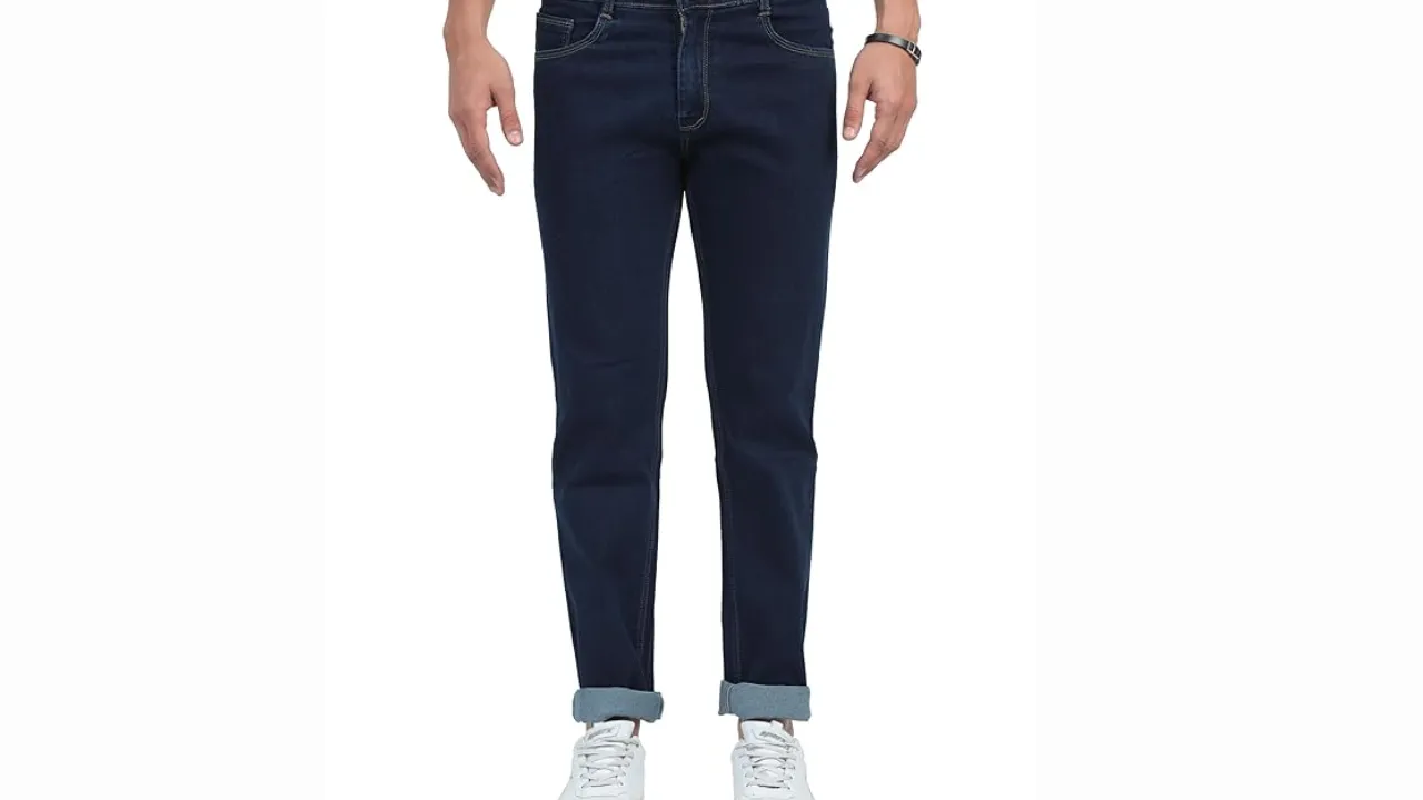 Miraan Men's Regular-fit Mid-Rise Denim Jeans Pant