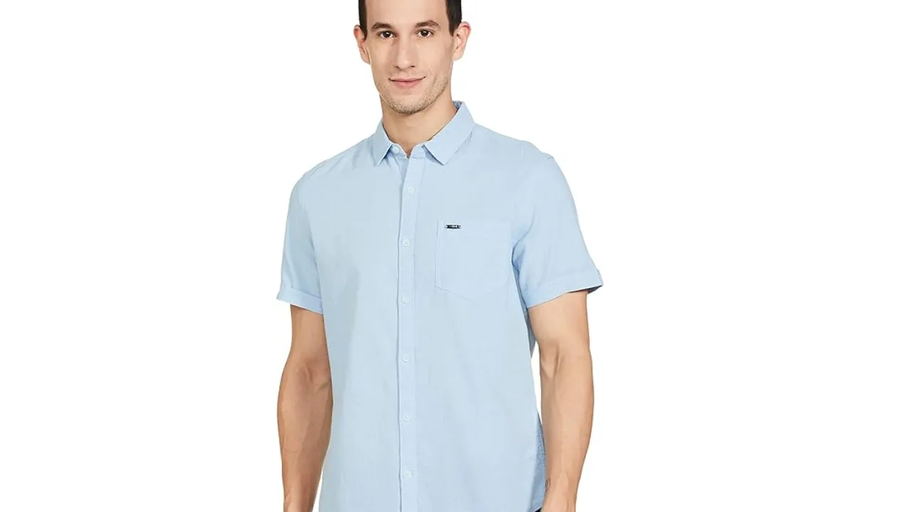 The Indian Garage Co Men Slim Fit Solid Casual Shirt