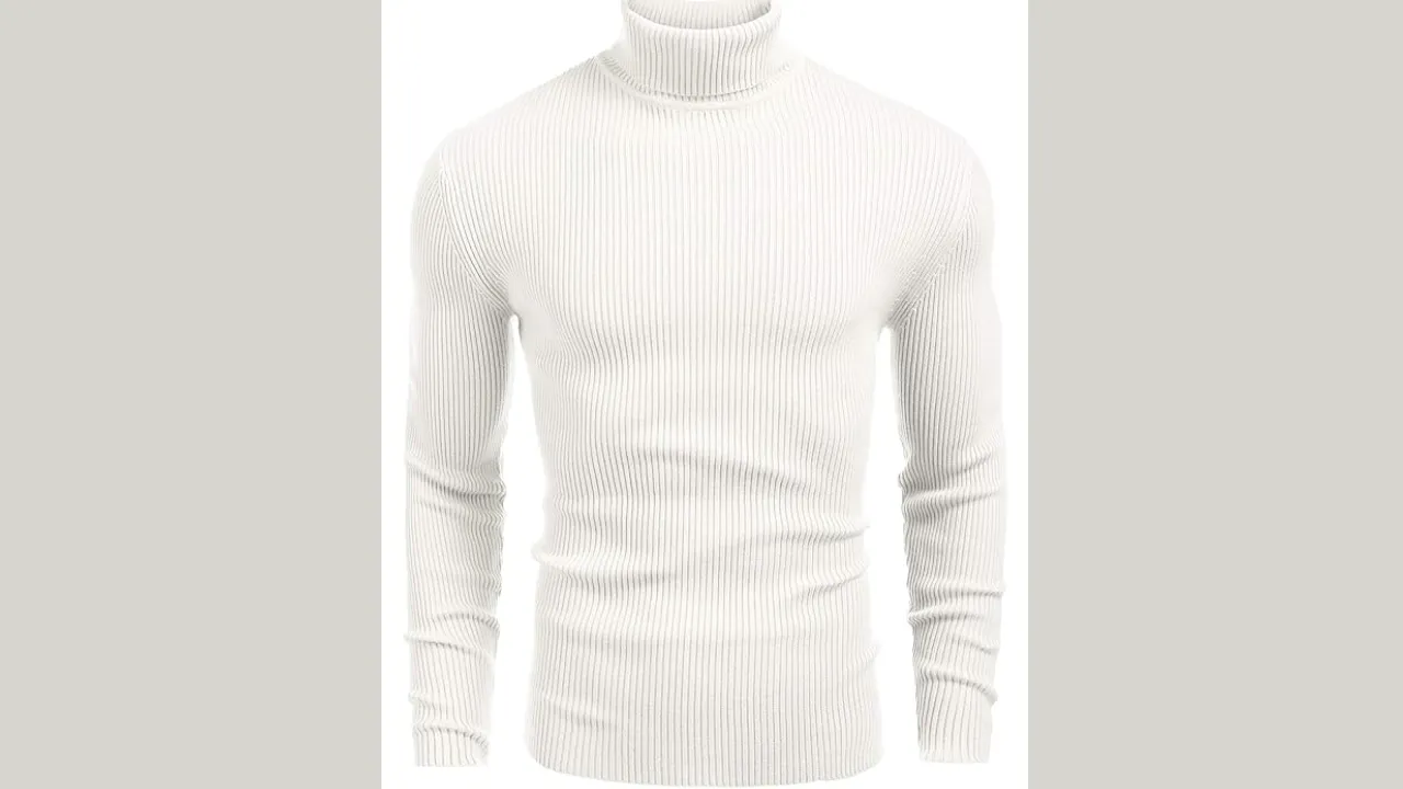 DENIMHOLIC Men's Cotton Turtle Neck Sweater
