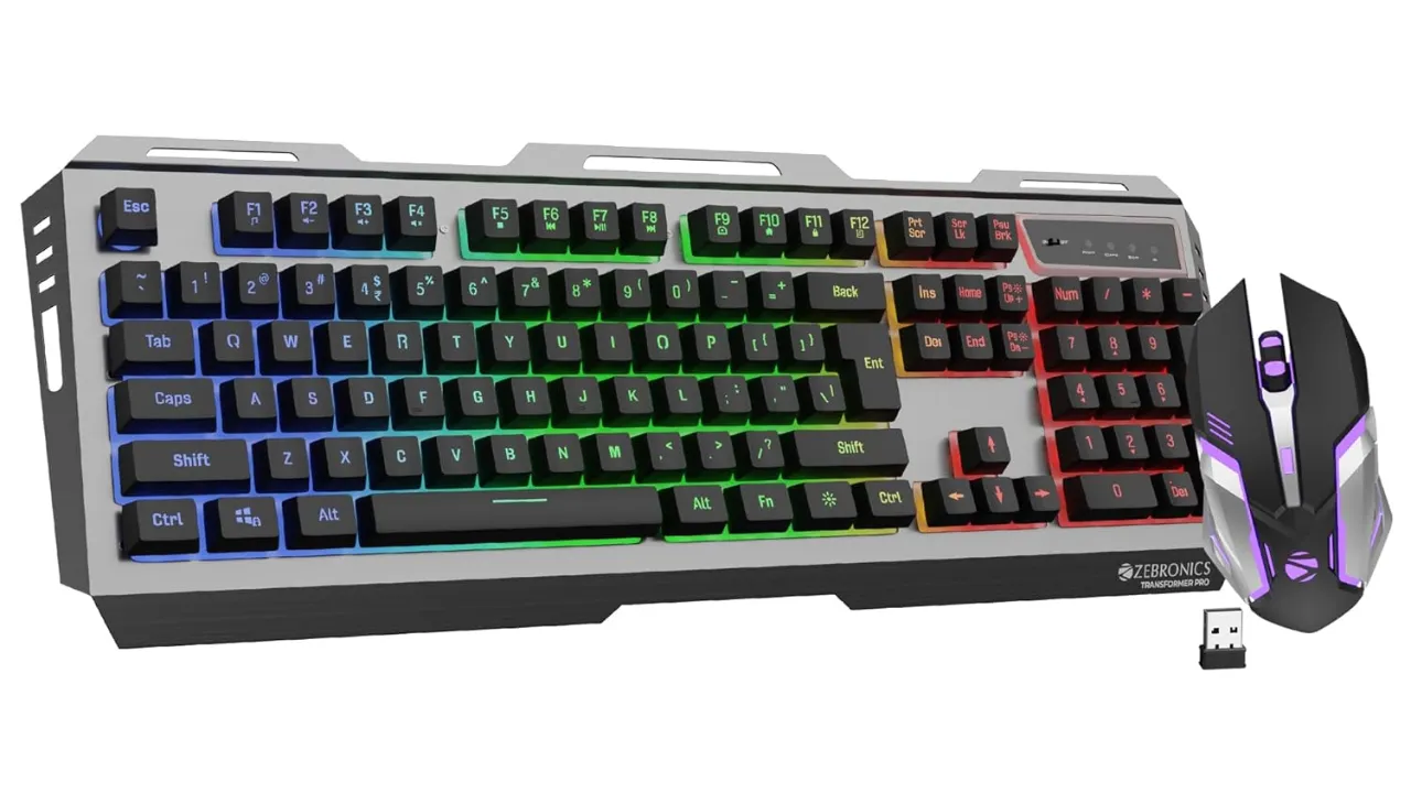 ZEBRONICS Transformer PRO Gaming Wireless Keyboard & Mouse Combo