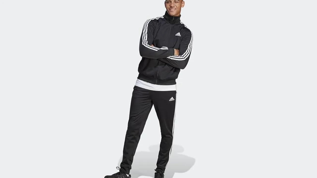 adidas Men's Basic 3-Stripes Tricot Tracksuit