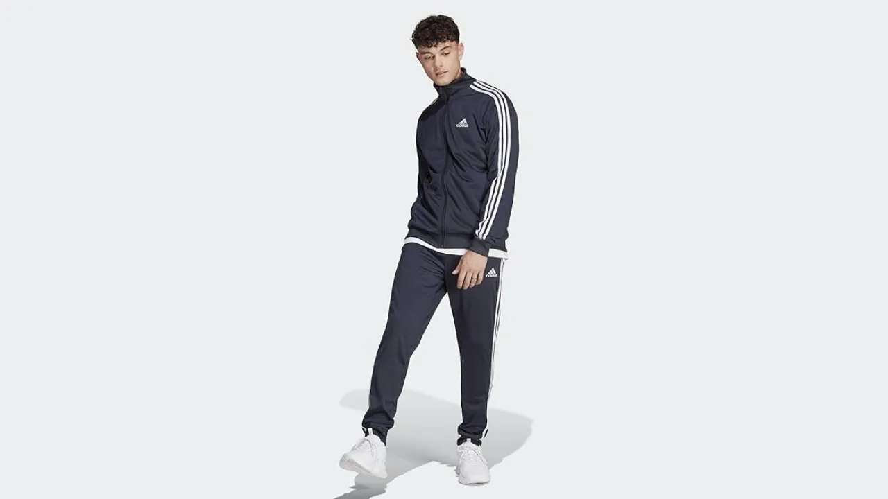 adidas Men's Basic 3-stripes Tricot Tracksuit 