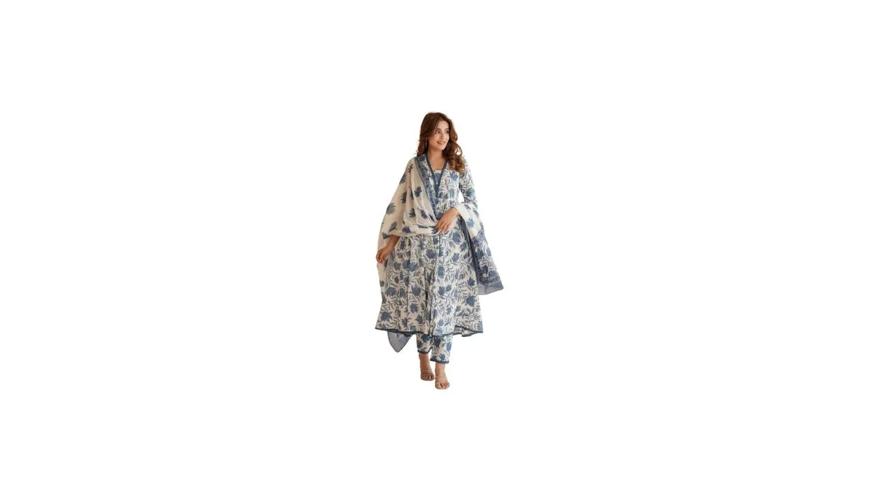 PARTHVI Kurta With Palazzo & Dupatta Set