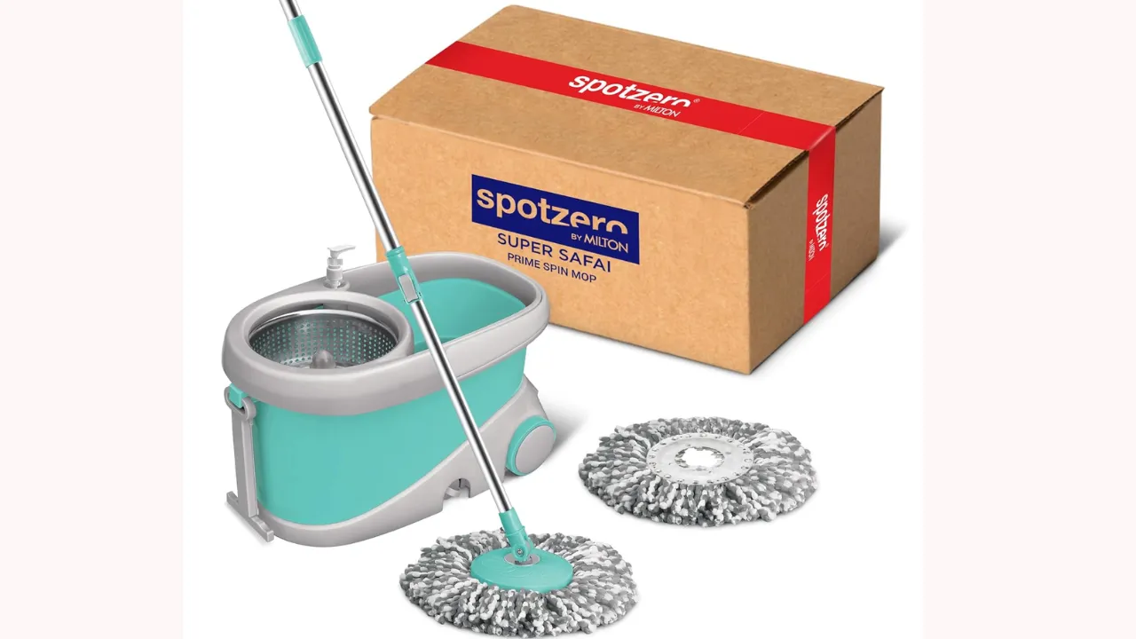 Spotzero by Milton Prime Stainless Steel Wringer Spin Mop