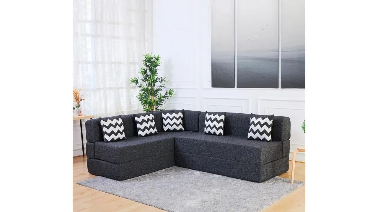 uberlyfe 5 Seater L Shaped Sofa Set