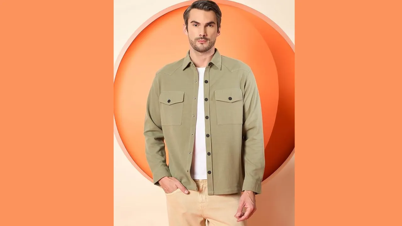 CLUB YORK Men's Cotton Wool Winter Shacket Jacket