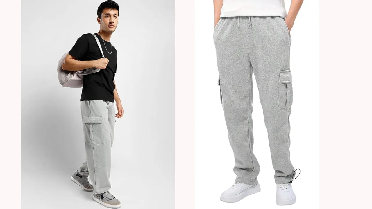 NOBERO Men's Oversized Cargo Utility Joggers