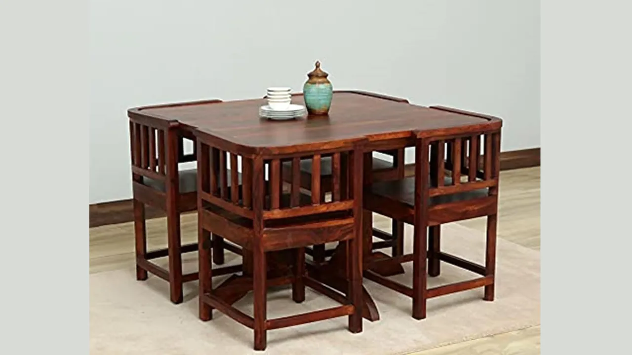COMBAT FURNITURE Sheesham Wood 4 Seater Dining Table