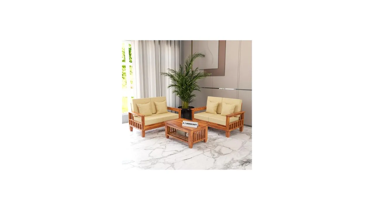 RJ HANDICRAFT Sofa Set For Living Room