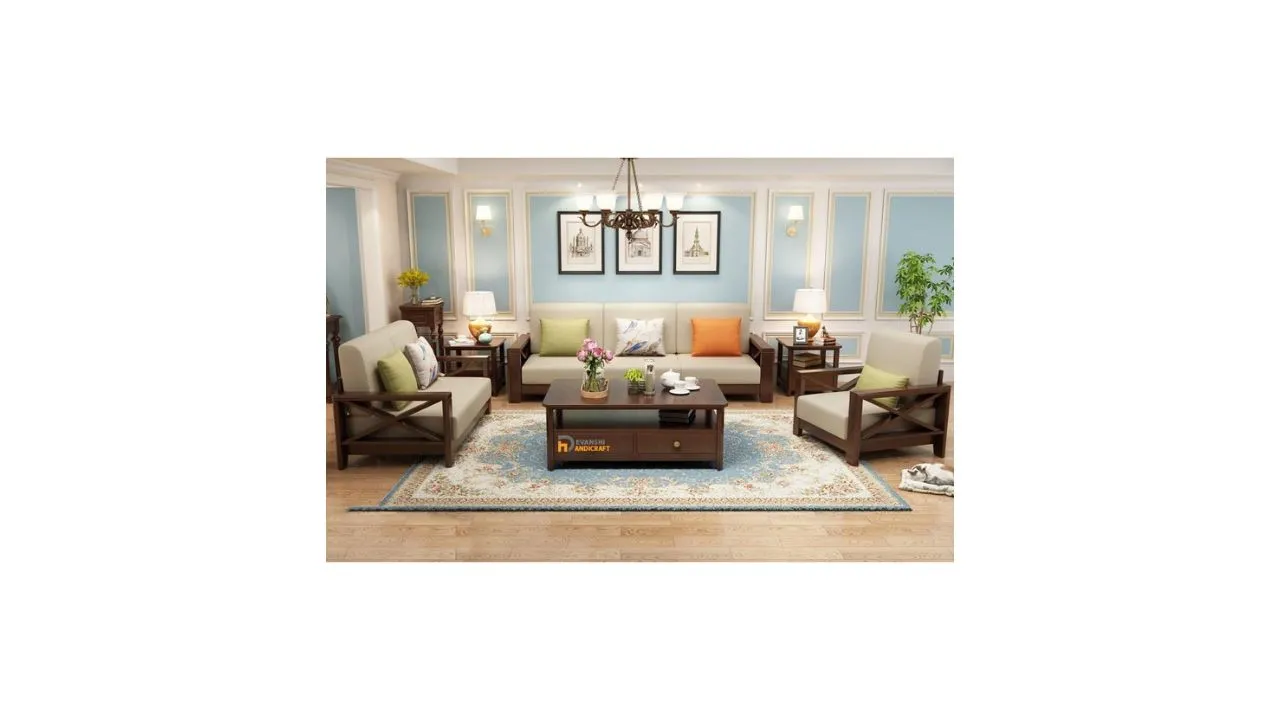 DEVANSHI HANDICRAFT Wood 6 Seater Sofa Set