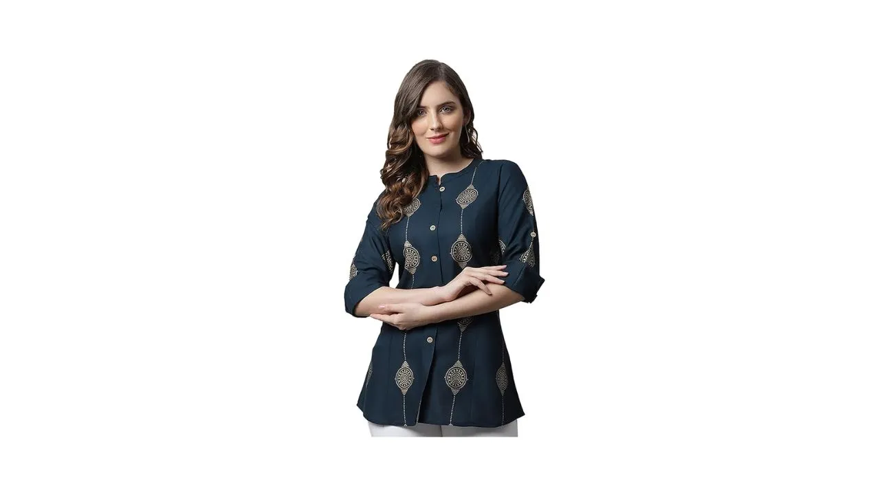 Pistaa's Women's Viscose Printed Short Kurti