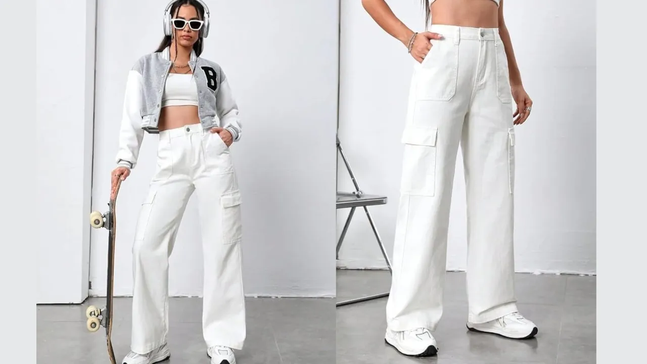 PRIYANSHI TRENDS Denim Cargo Jeans for Womens & Girls