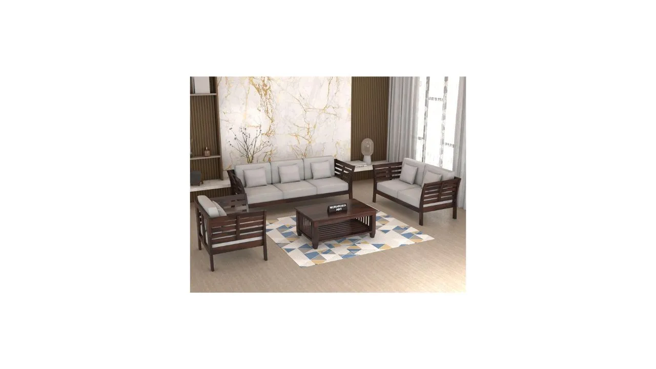 MURARAKA ART Solid Sheesham Wood 7 Seater Sofa Set