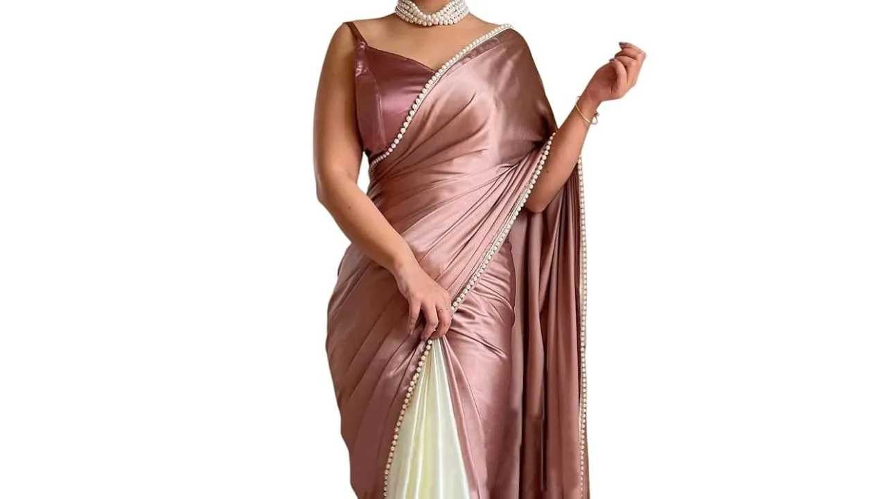BRAHMSHAKTI Womens Satin Half Saree 