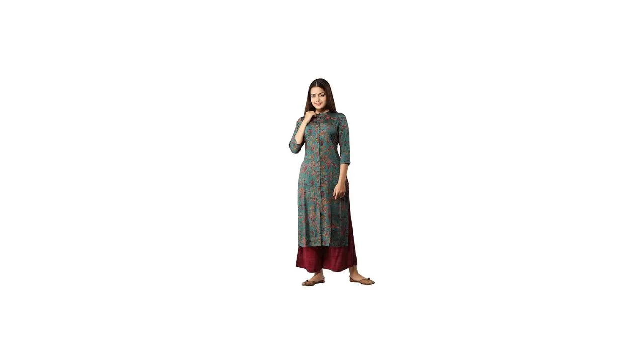 Nehamta Women's Sleeve Kurta Palazzo Set