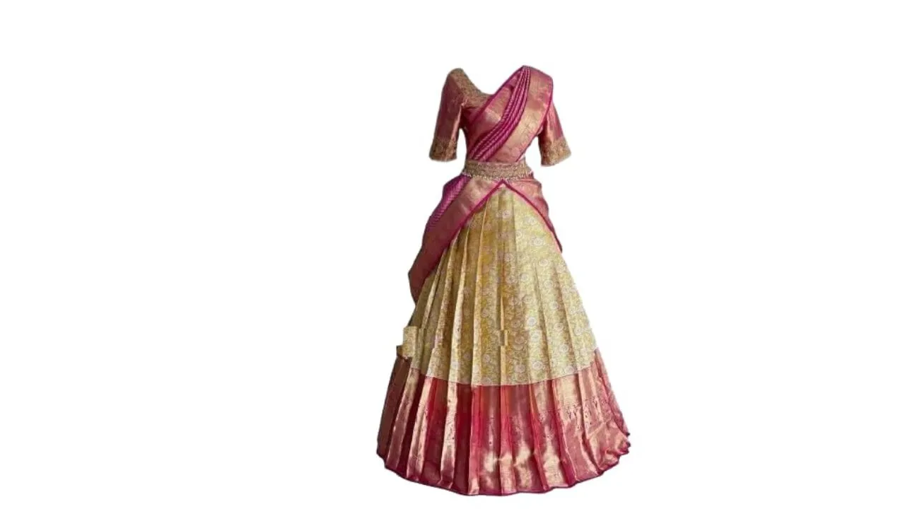 ZITON Women's Banarasi Half Saree