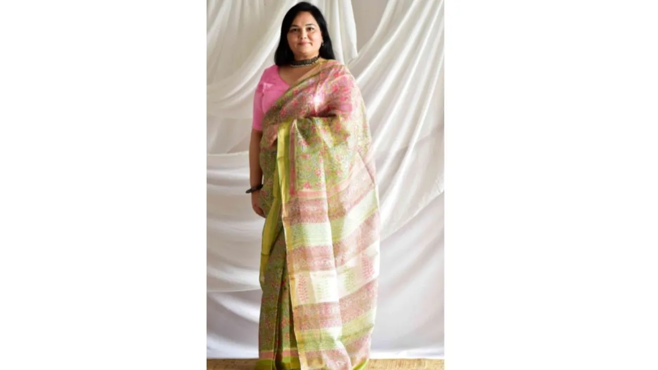 Sundarii Gulbahar Kota Doria Saree