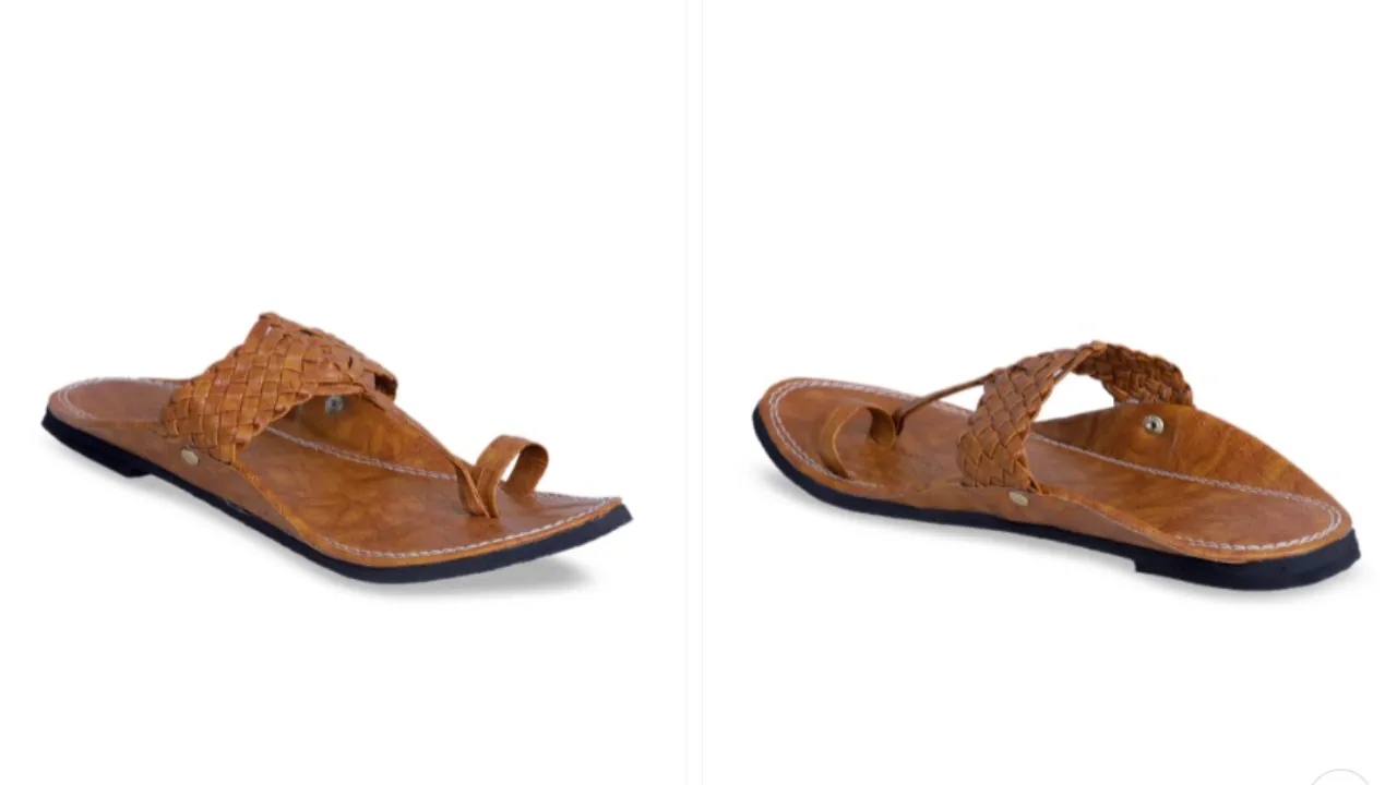 PANAHI Men Tan Brown Kolhapuris