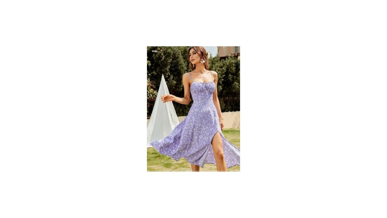 StyleCast Lavender Floral Printed Dress