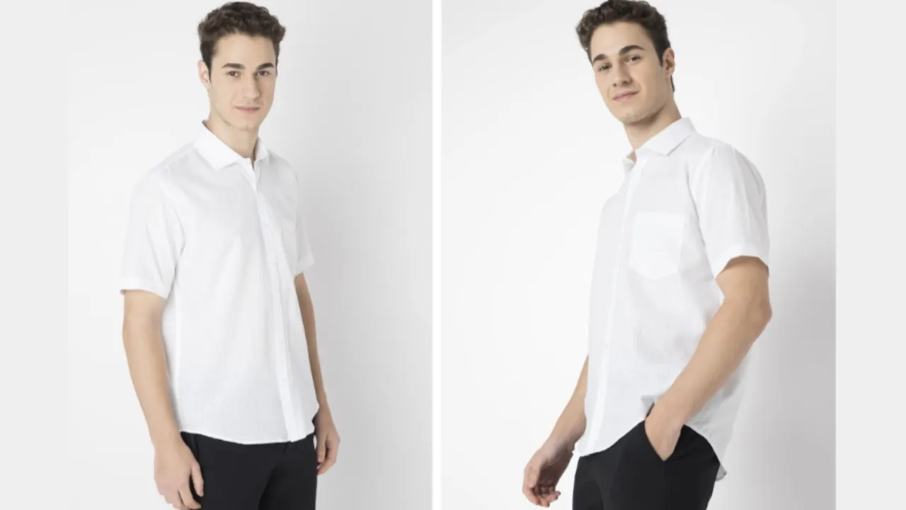 MARK & ALBERT Men India Slim Fit Spread Collar Solid Formal Shirt