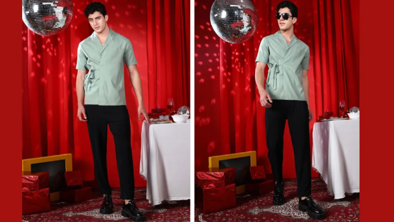Campus Sutra Men Comfort Solid Wrap Casual Shirt
