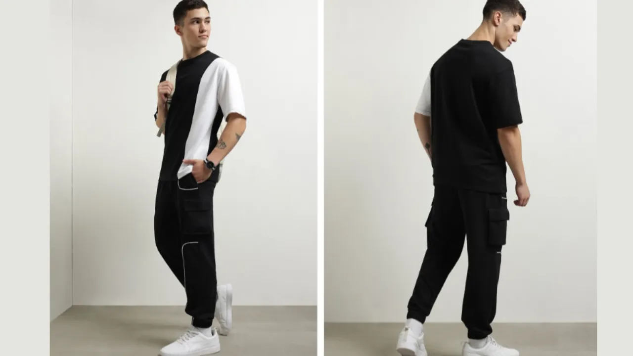 NOBERO Men Oversized Colorblocked Co-ords