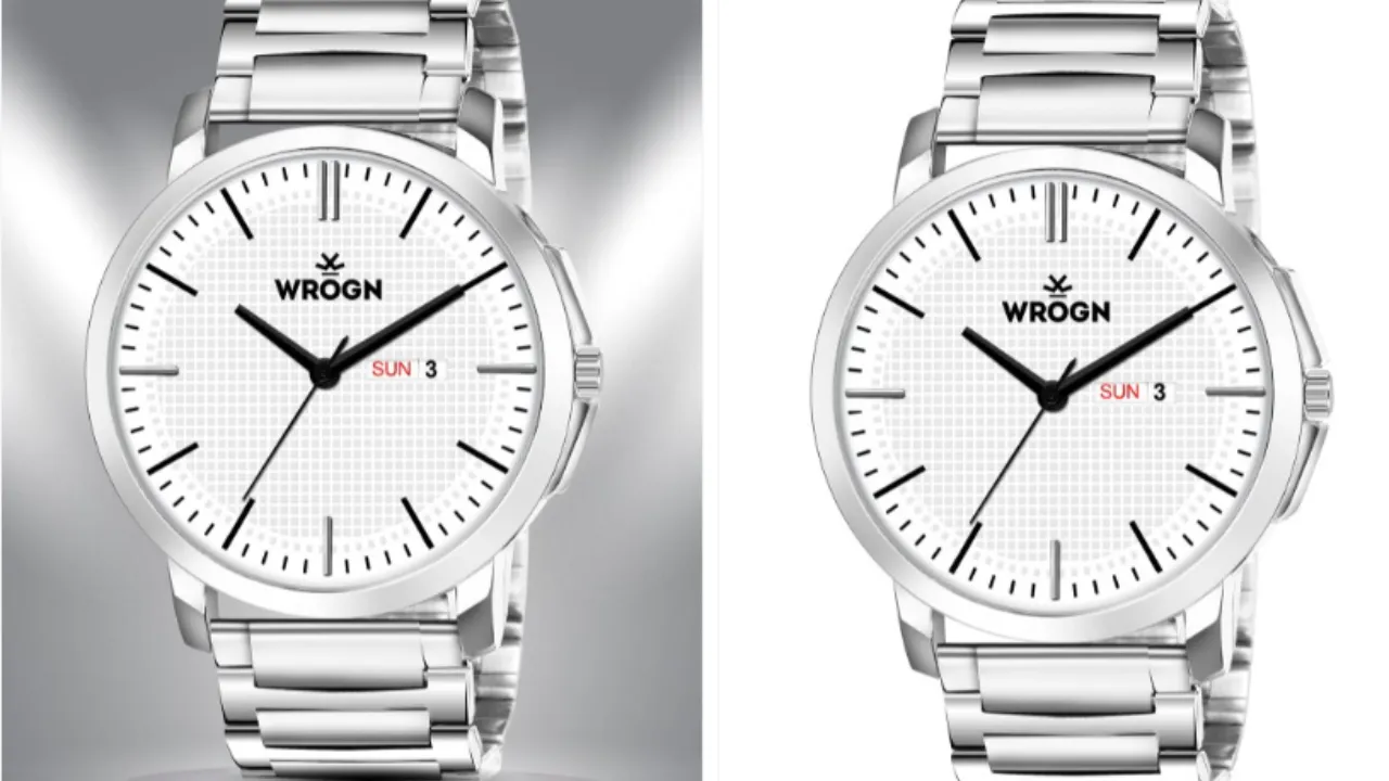 WROGN Men Brass Dial & Stainless Steel Bracelet Style Straps Analogue Watch