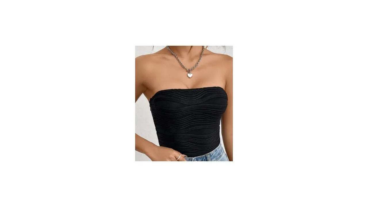 Stylecast X Slyck Striped Strapless Tube Top