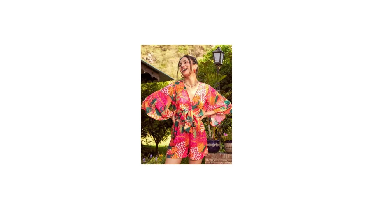 SASSAFRAS Tie Knot Playsuit
