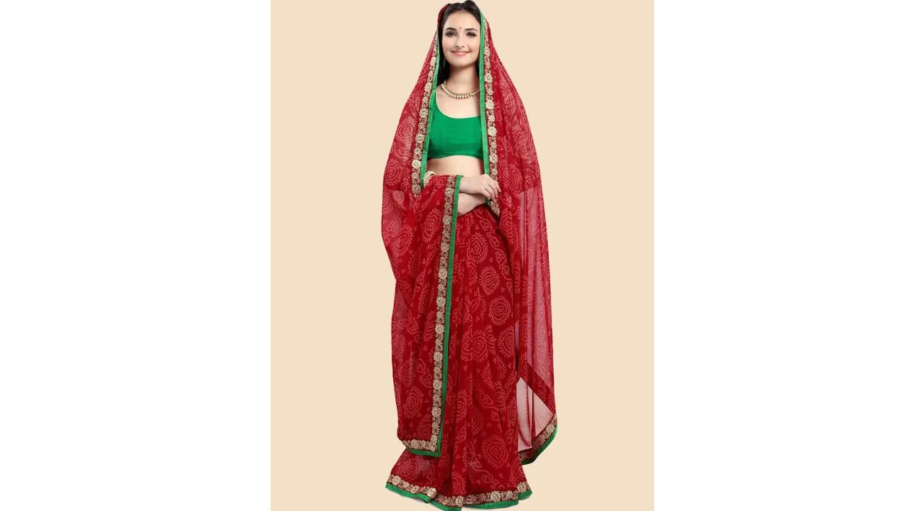 Jaipuri Bandhani Saree