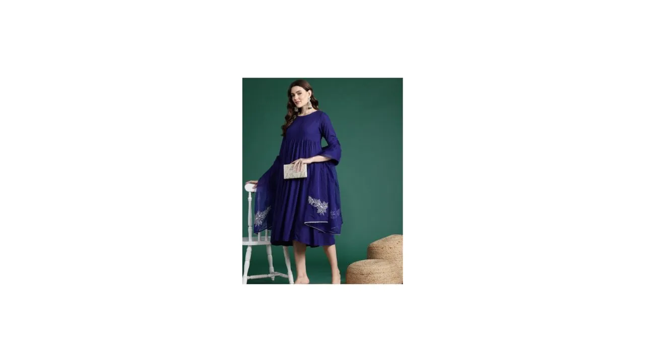 Sangria Dress With Dupatta