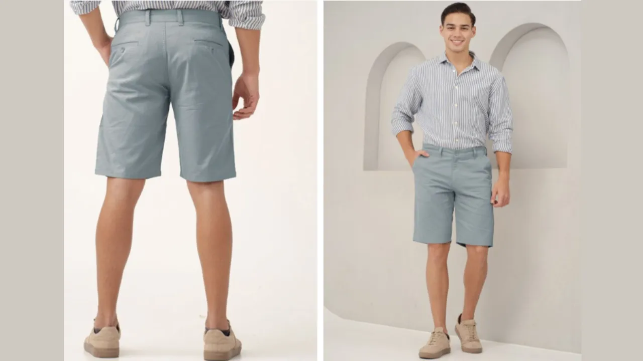 The Pant Project Men Heather Grey Chino Shorts