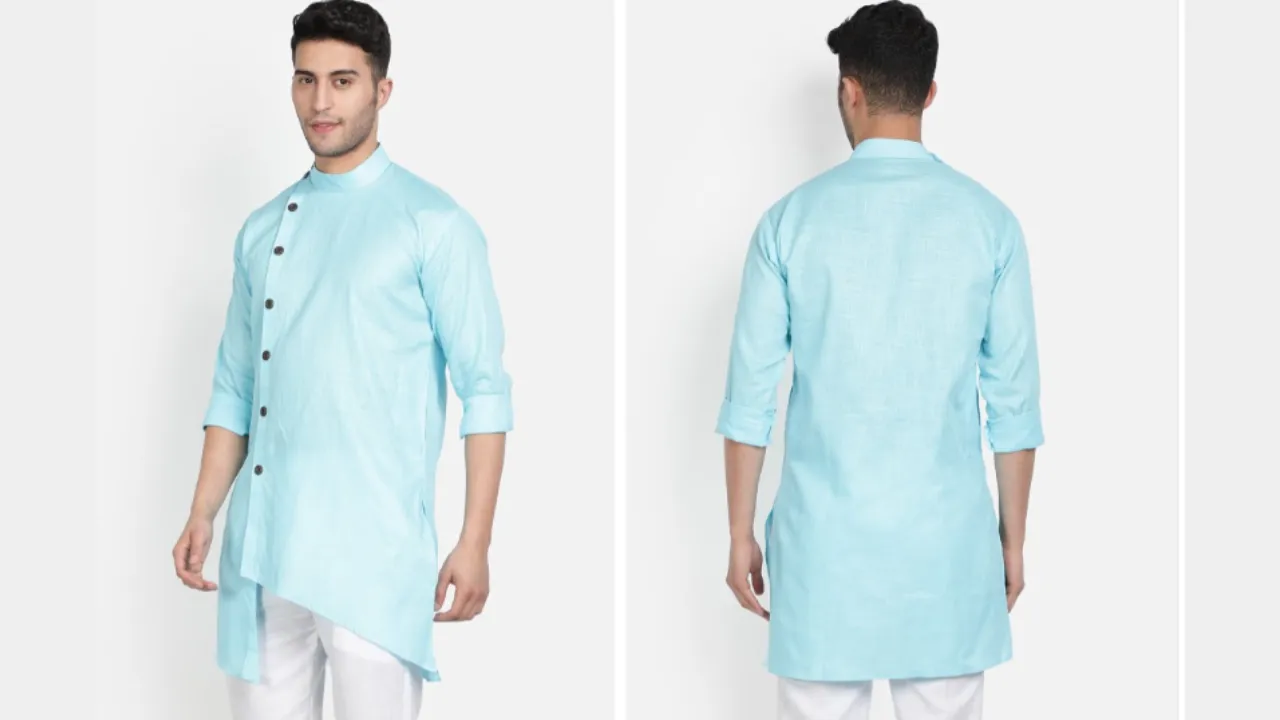 Armaan Ethnic Men Mandarin Collar Cotton Kurta