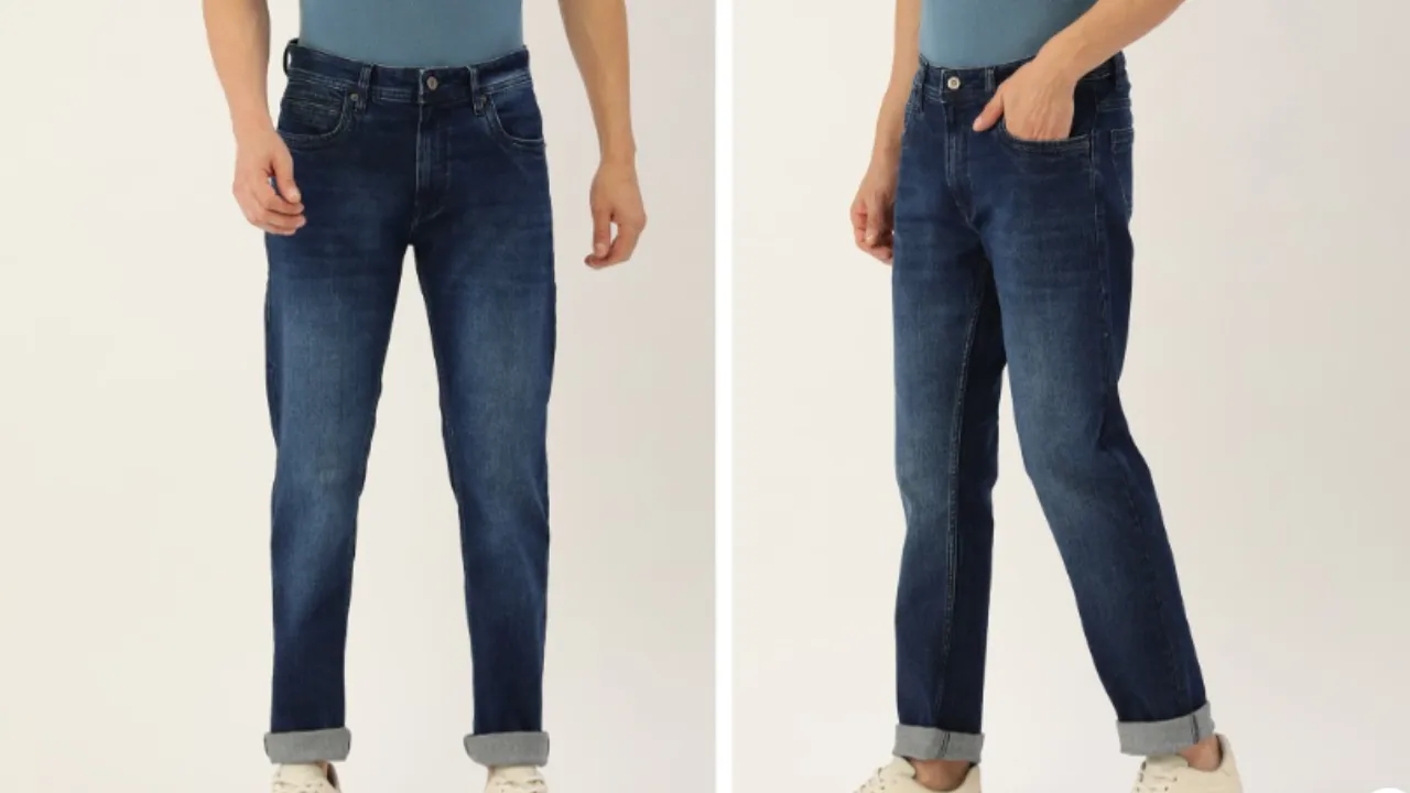 Peter England Casuals Men Tapered Fit Light Fade Stretchable Jeans
