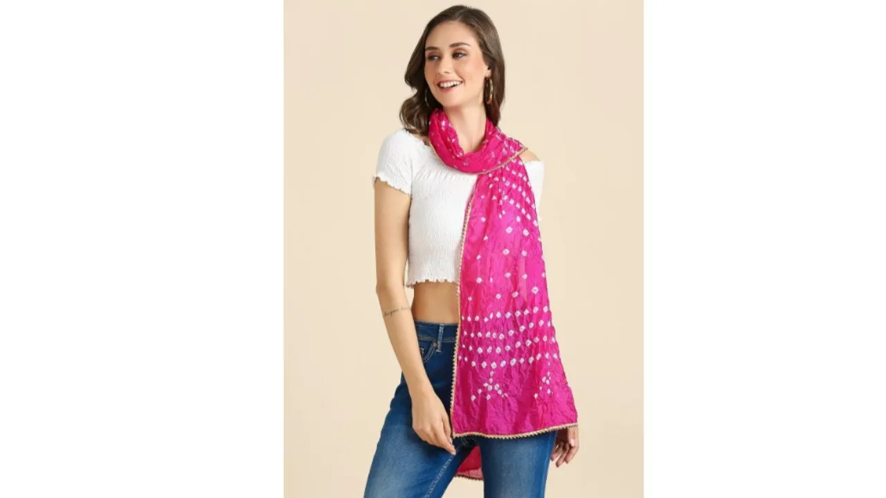 Bandhani Dyed Stole