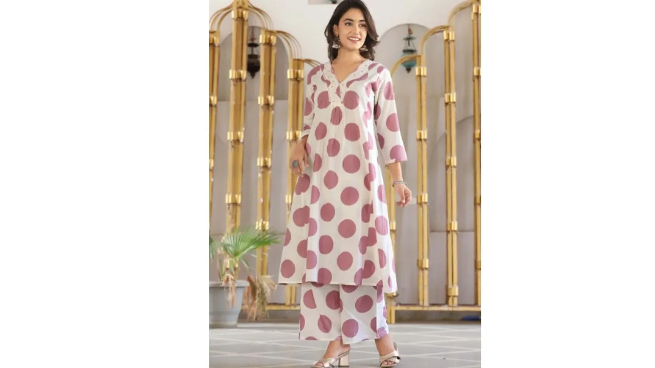 A Line Kurta with Plazzo