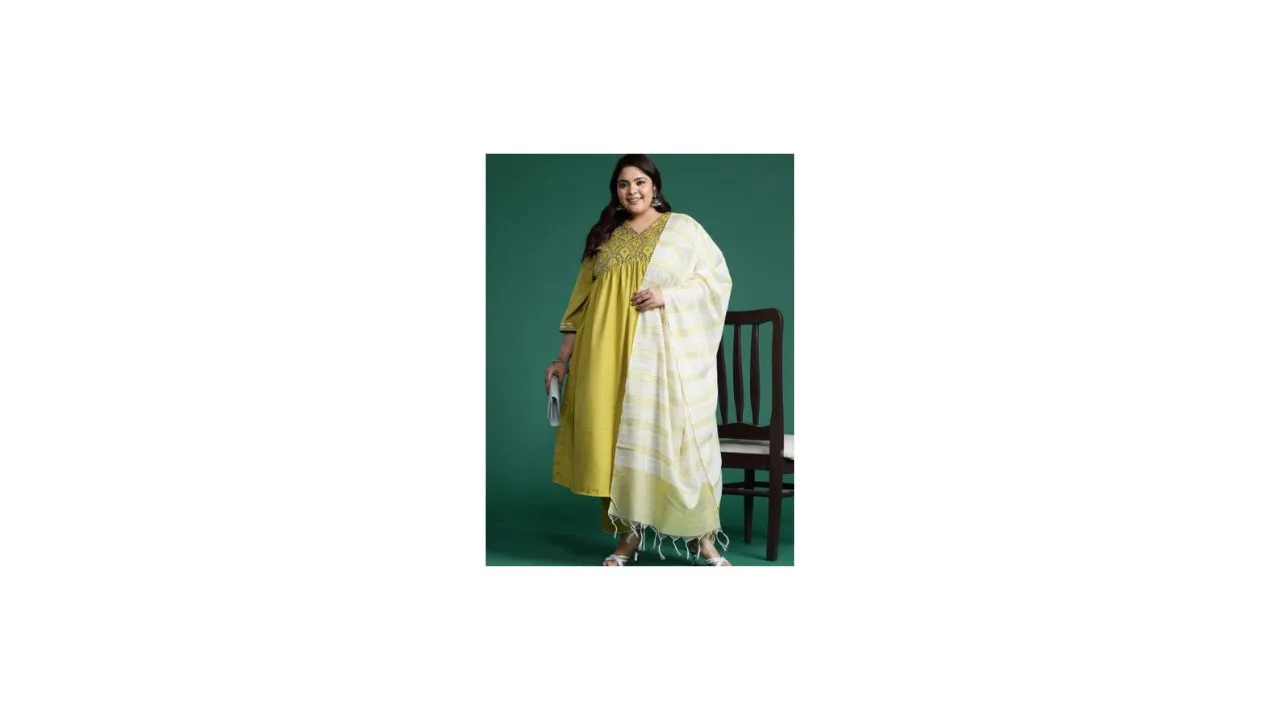 Indo Era Kurta With Trousers & Dupatta