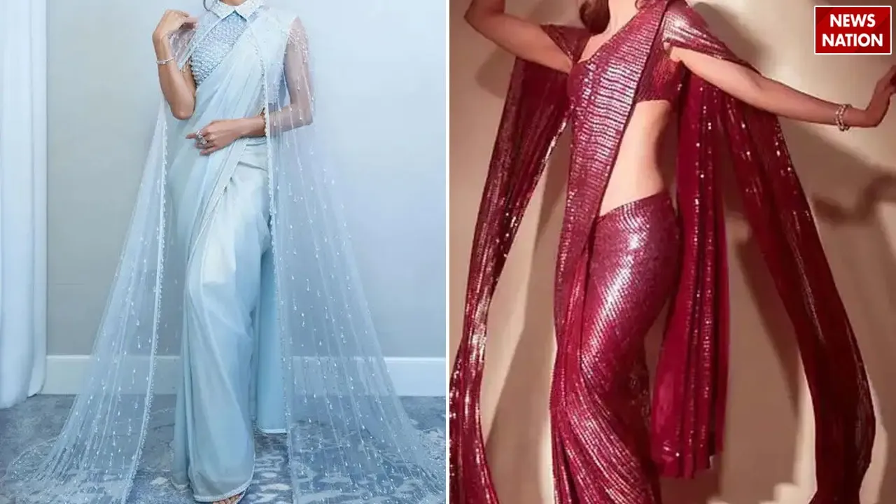 सीक़्विन्ड साड़ी