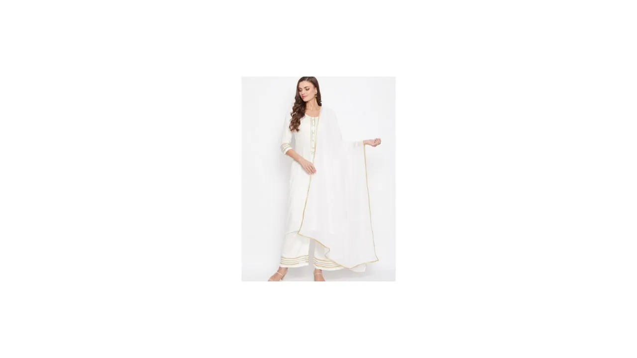 Bitterlime Kurta with Palazzos & With Dupatta