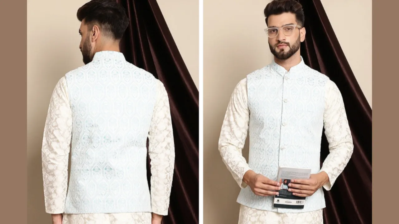 Anouk Embroidered Nehru Jacket
