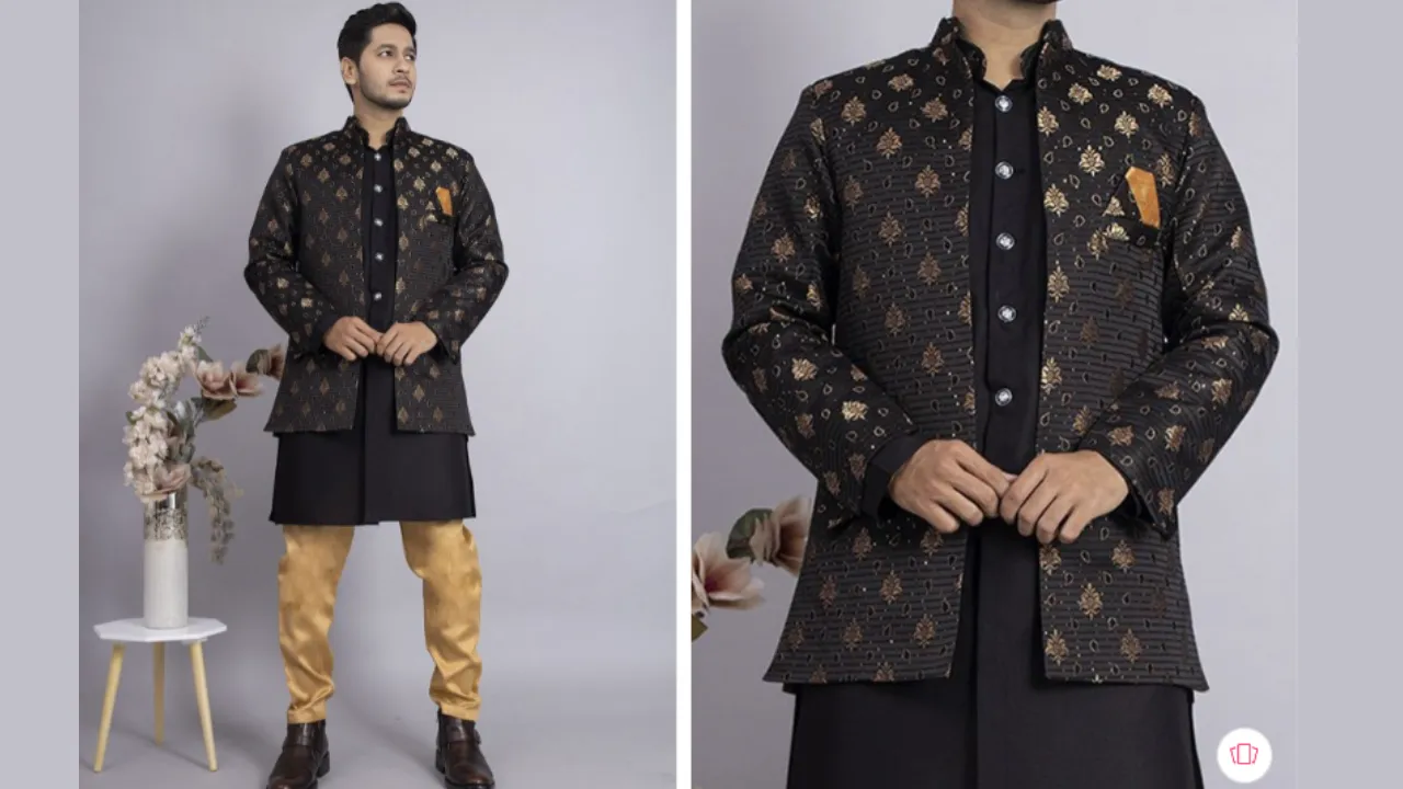 amzira Ethnic Printed Sherwani Set