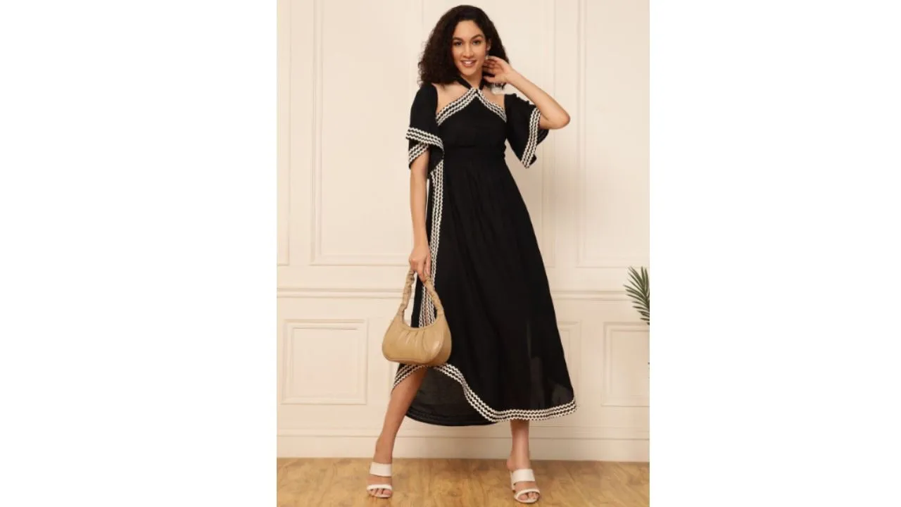 Flared A-Line Maxi Dress