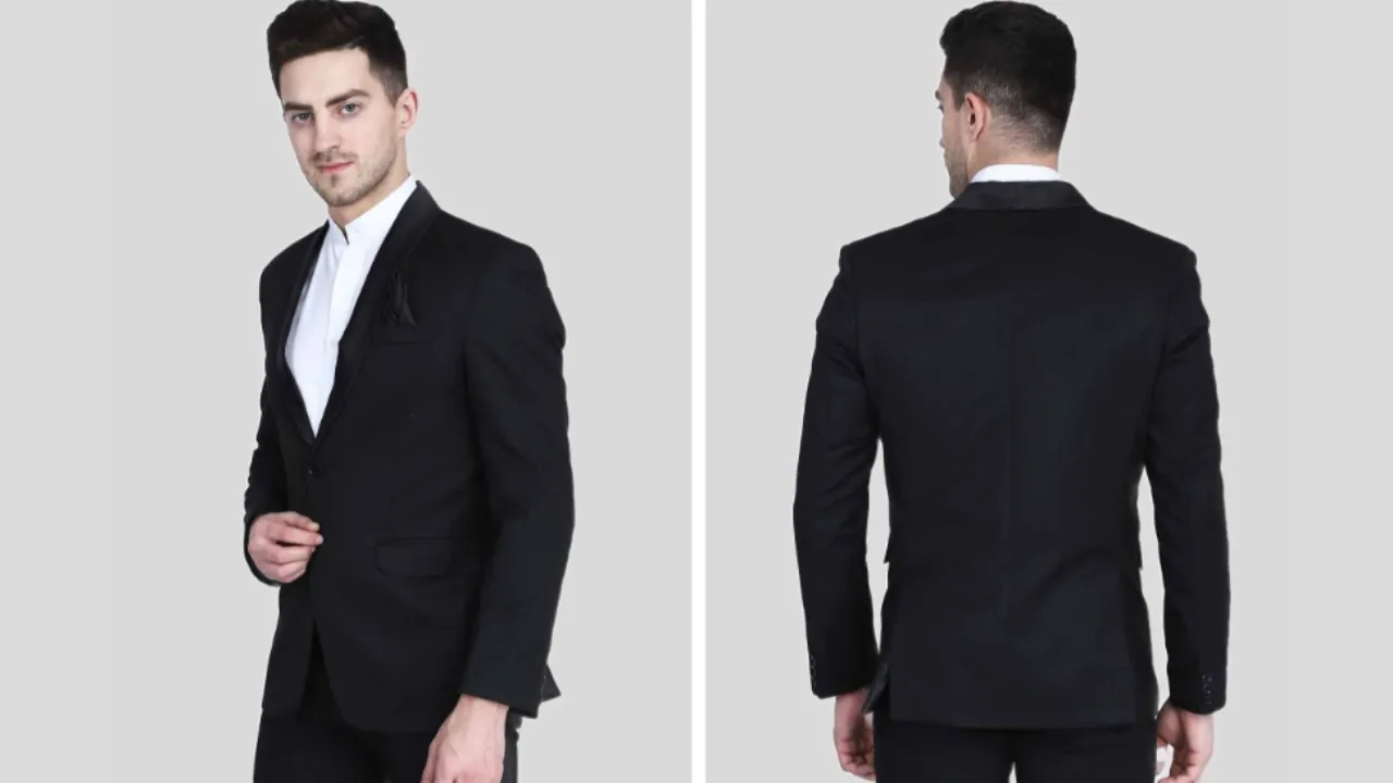TAHVO Men Single-Breasted Slim-Fit Two-Piece Suit