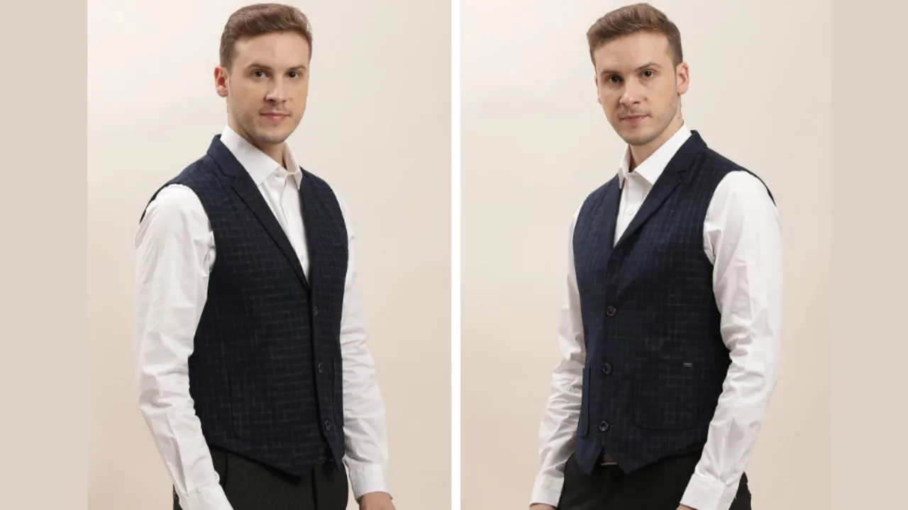 Turtle Checked Slim-Fit Waistcoat