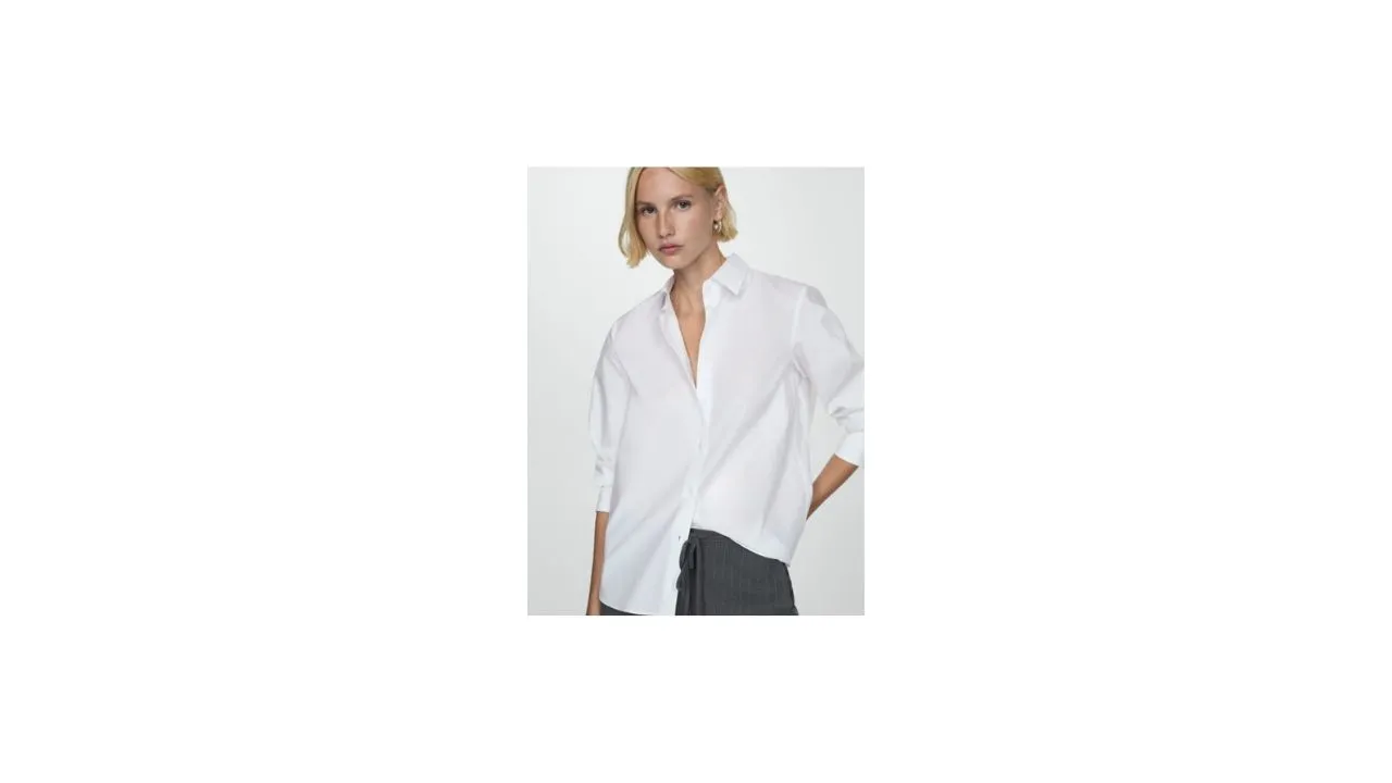 MANGO Poplin Casual Shirt