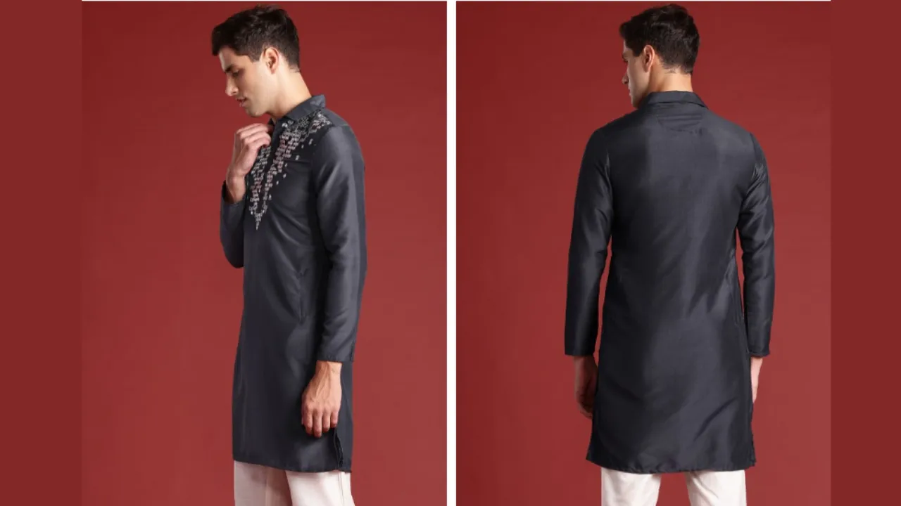 Anouk Embellished Straight Kurta